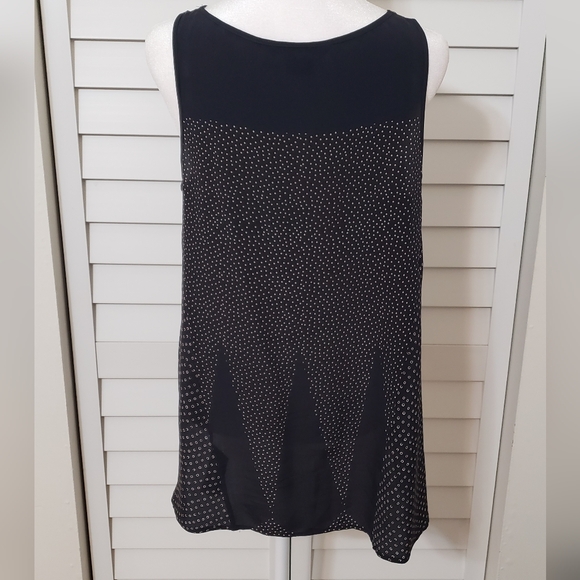 French Connection Women's Black and Tan Silk Sleevless Top Size 8 - Picture 6 of 13